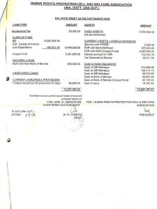 Balance Sheet - 2018