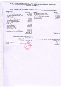 Income & Expenditure - 2019