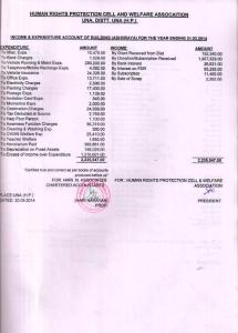 Income & Expenditure Account 2014