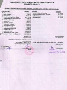 Income & Expenditure Account 2015