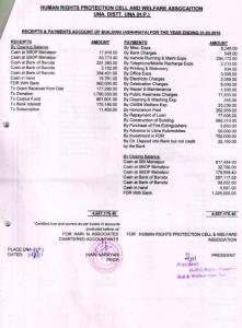 Receipts & Payment Account - 2015 Receipts & Payment Account 2015